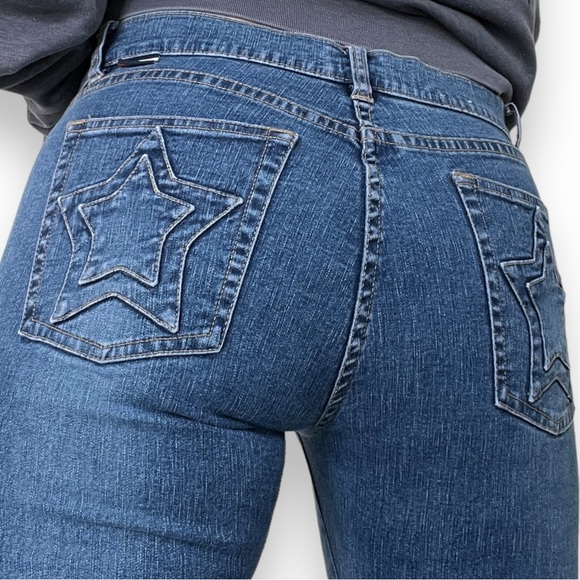 Vintage Y2K Tommy Hilfiger Tommy Jeans with Double Star Patches on Back Pockets - Picture 1 of 16